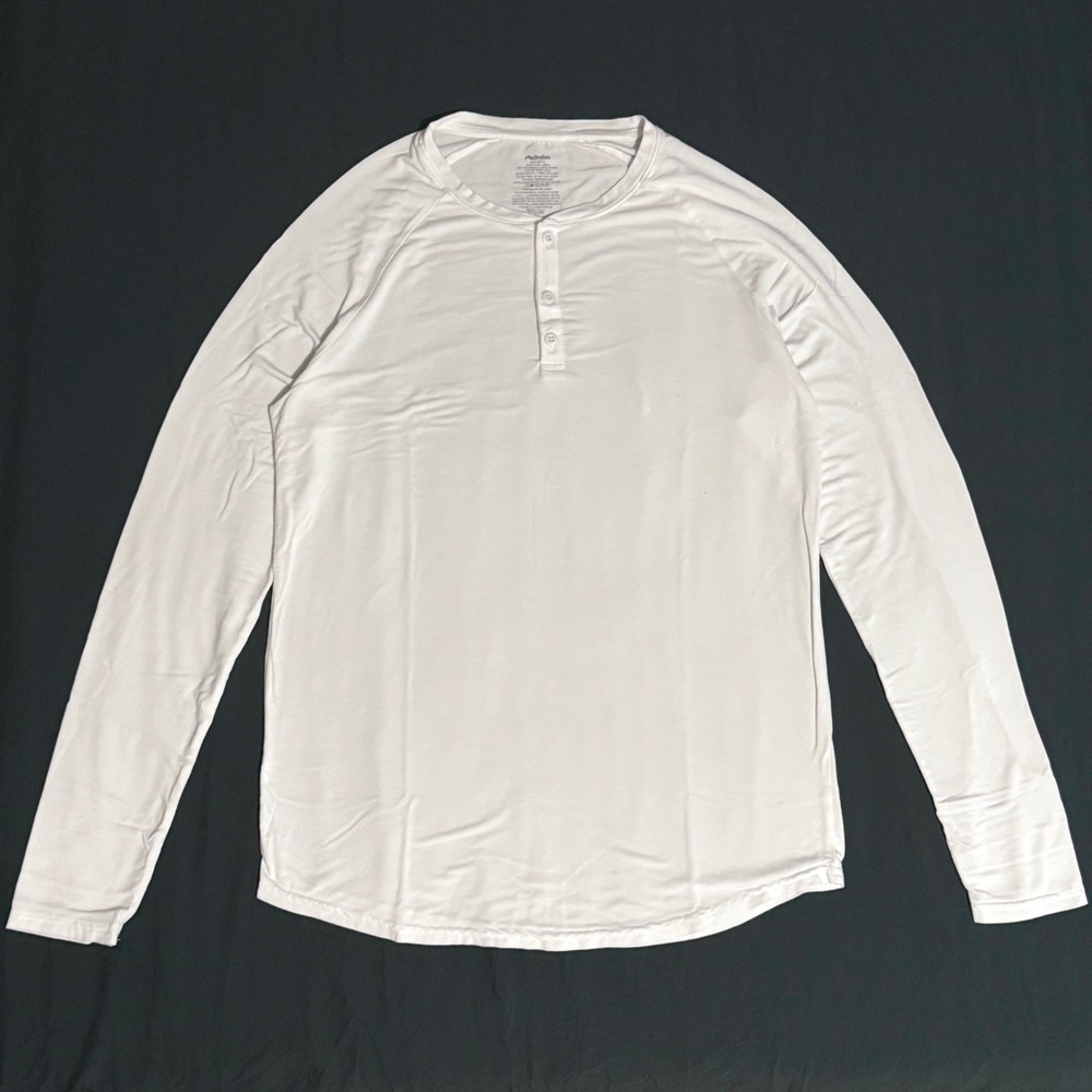 MeUndies Men's White Long Sleeve Shirt